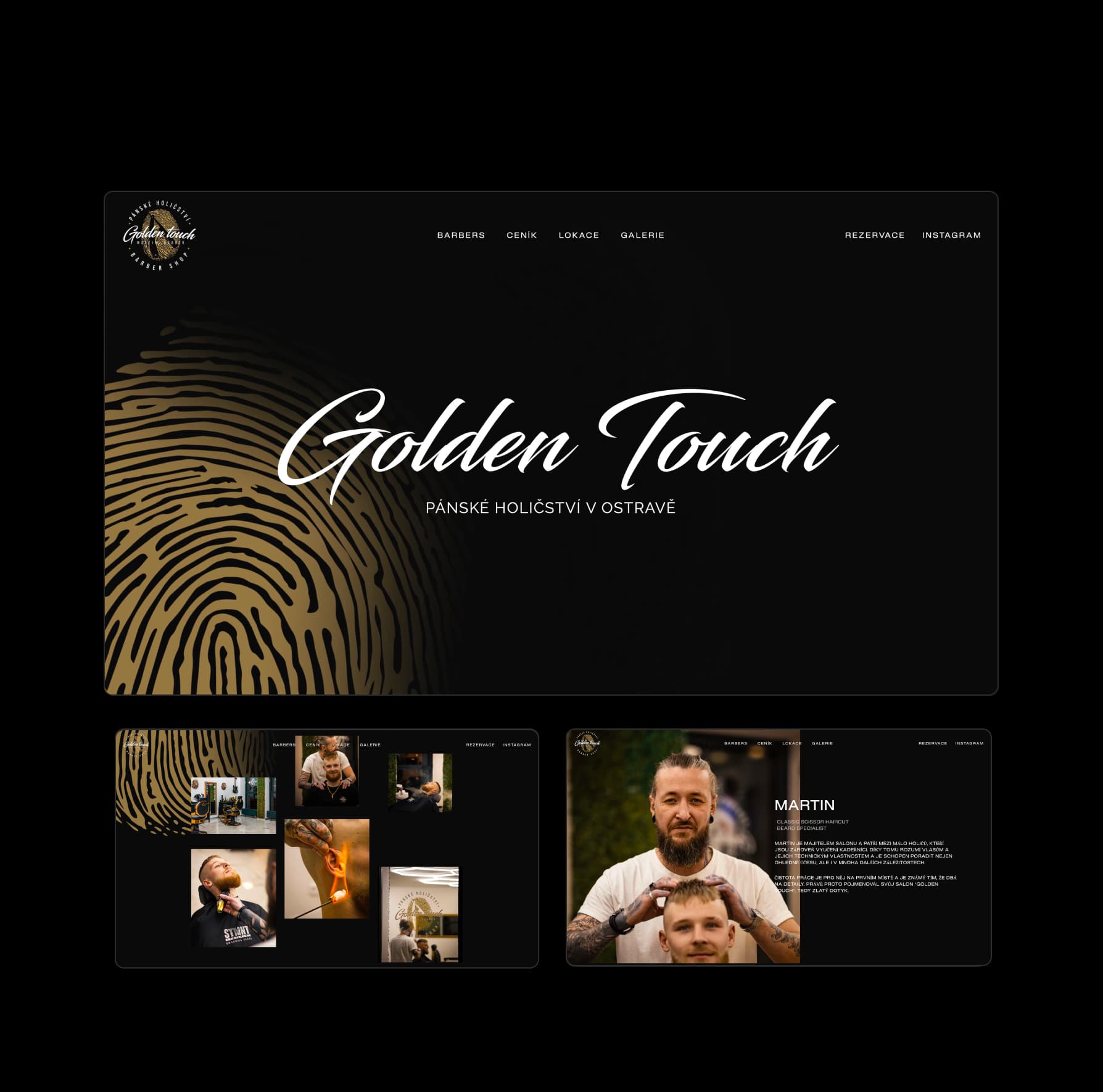 Web Golden Touch na telefonu