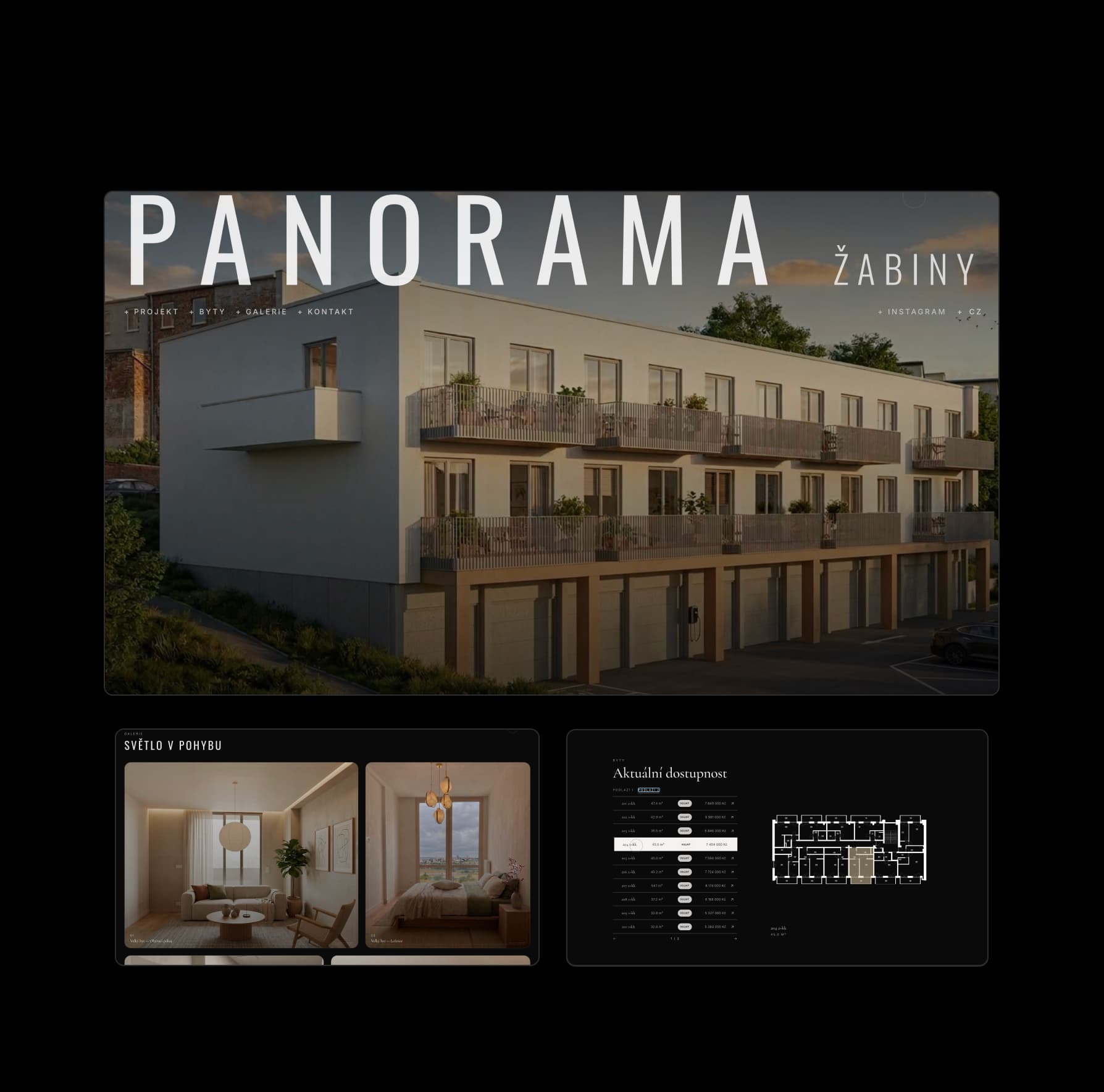 Web Panorama Žabiny na obrazovce